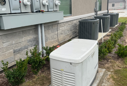 Standby generator installed by All American Electric at a Houston-area property